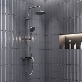 Душевая стойка Damixa Jupiter 977780300 Черная матовая